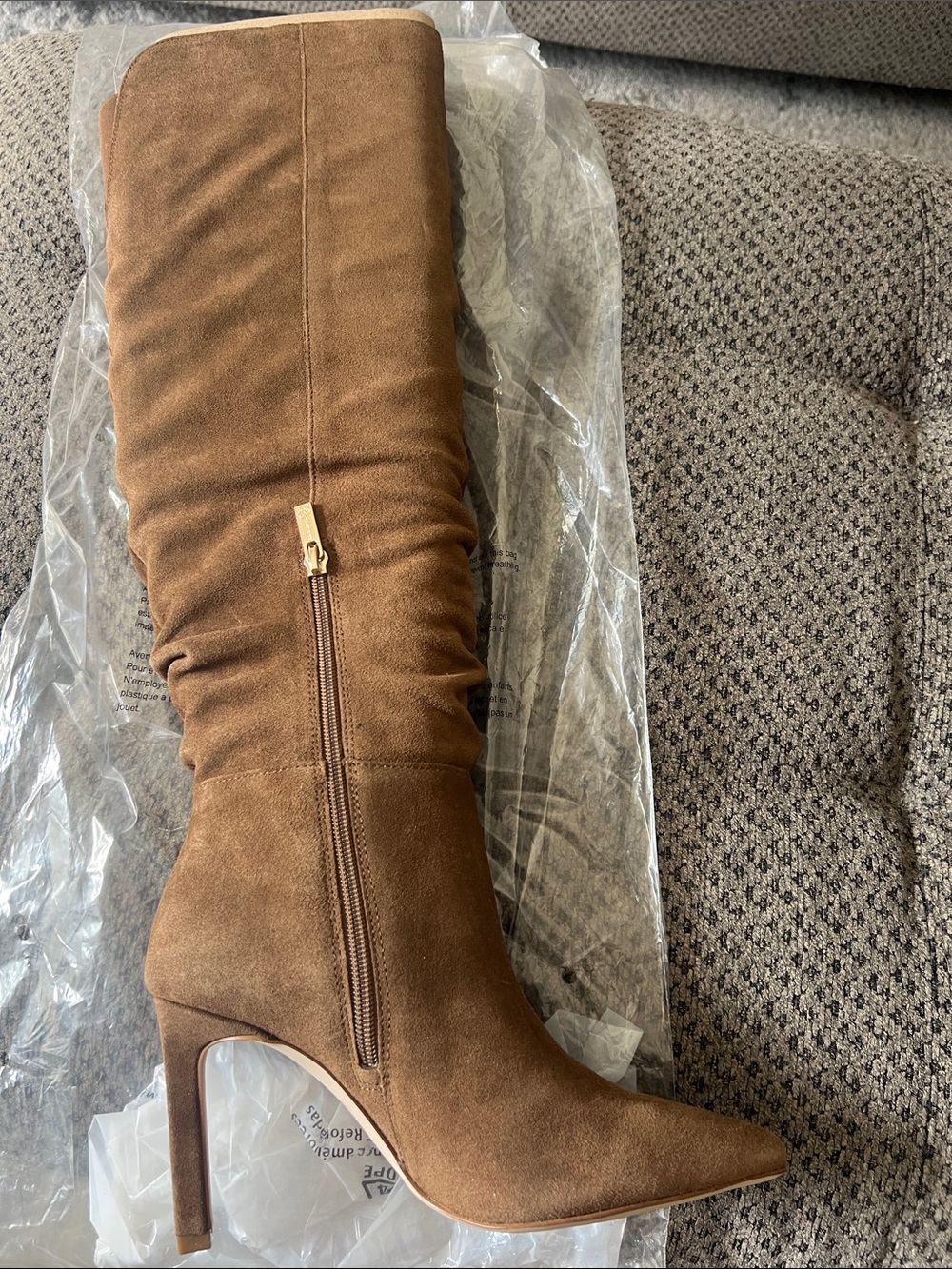 Jessica Simpson Chestnut Suede Over-the-Knee Pointed Toe Boots - Picture 5 of 5